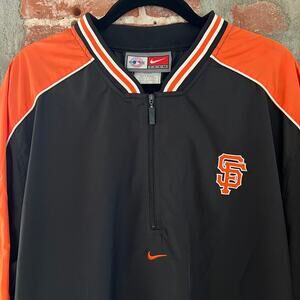 VTG Nike San Francisco Giants Quarter Zip Pull Over Men's Jacket XL 27x32